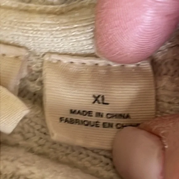 Anthropologie Moth White Cowl Neck Ribbed Sweater With Asymmetrical Hem Size XL - Picture 9 of 11